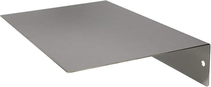 Buhbo Mitus Floating Shelf Wall Mounted (8 inch x 12 inch) Heavy Duty Industrial Modern, Brushed Stainless Steel