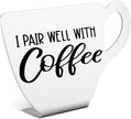 Funny Coffee Bar Sign, Modern Coffee Sign, Coffee Table Sign Gifts for Coffee Lover, Women, Friends, Vintage Coffee Plaque for Tier Tray Decor, Shelf, Coffee Station, Office, Coffee Bar (Coffee10)