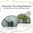 Nature's Decorations Green Agate Bookends – A+ Grade Geode Heavy Duty Decorative Stone Crystal for Shelves & Bookcases, Natural Polished Bookshelf Decor, 1 Pair 4-6Lbs
