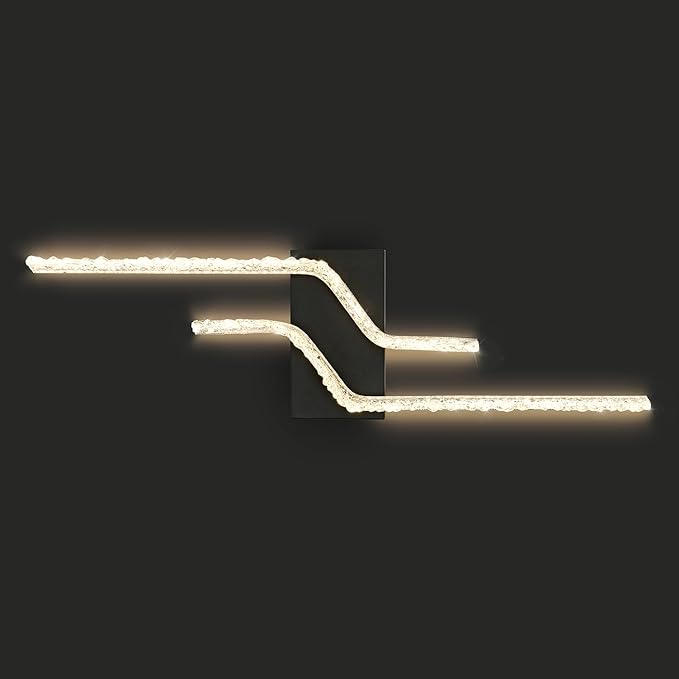 Modern Vanity Light Black 6000k LED Indoor Wall Lamp Acrylic Wall Light Fixture for Bedroom Living Room Hallway.
