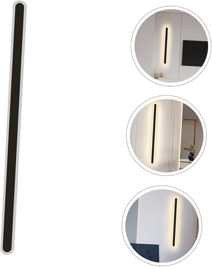 DOITOOL Minimalist LED Wall Light with Black Frame Warm Glow Corridor Pendant for Bedroom Bedside Living and Stairway Decoration Easy Installation Modern Wall Lamp
