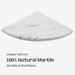 Marble Corner Shower Shelf, 9 Inch Carrara White Marble Corner Shelf for Bathroom Shower Decor, Wall Mounted, Polished, 1 Pcs
