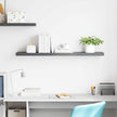 High Gloss Grey Honeycomb MDF Large Floating Wall Shelf 4-Piece Set, Modern Space-Saving Design with Sturdy Construction for Display and Storage