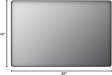 LOAAO 60X40 Inch Black Metal Framed Bathroom Mirror for Wall, Matte Black Bathroom Vanity Mirror Farmhouse, Large Rounded Rectangle Mirror, Anti-Rust, Tempered Glass, Hangs Horizontally or Vertically