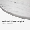 Marble Corner Shower Shelf, 9 Inch Carrara White Marble Corner Shelf for Bathroom Shower Decor, Wall Mounted, Polished, 1 Pcs