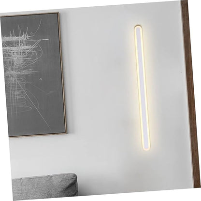 Modern LED Wall Light Fixture Minimalist Backdrop Light for Bedroom Living Room Corridor Durable Iron Construction Warm Light Home Decoration