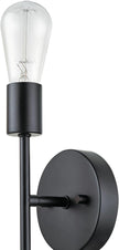 Globe Electric 2-Light Reversible Vanity Light, Matte Black, Minimalist, Open Socket, Horizontal Vertical Mount, Bathroom Lighting, 65558