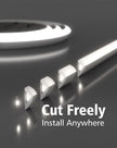 Hardwired LED Cabinet Lighting Strip - UL Listed 24V Flexible Under Shelf Light with Adhesive Backing, 5000K Cool White 810LM/M LED Strip for Closet, Pantry,18in/1.5ft，Power adapter not included