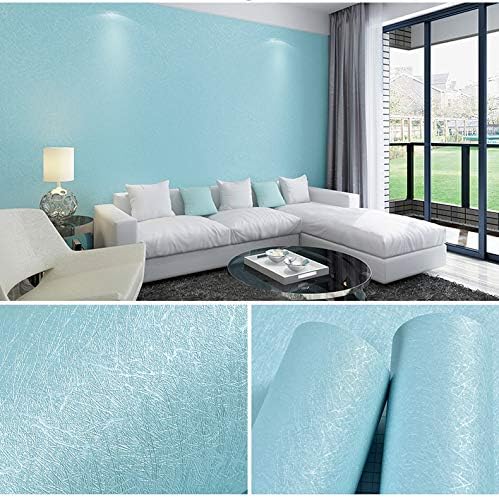 MelunMer Blue Peel and Stick Wallpaper 393In L 15.7In W Self Adhesive Removable Wallpaper for Bathroom/Bedroom Modern Contact Paper Silk Textured Blue Contact Paper for Cabinets Shelf Waterproof