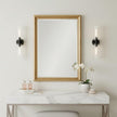 Wall Sconces Set of 2, Hardwired Bathroom Light Fixtures, Modern Bathroom Vanity Wall Lighting with Clear Glass Shade, Farmhouse Wall Sconce for Mirror Bedroom Hallway, Matte Black, E26 Base