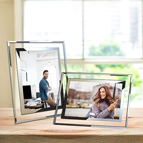 SIMON'S SHOP 3.5x5 Picture Frame for Wall and Desk, Modern Picture Frames for Home Office Decor, 3-Pack Silver Frames Display Photos Snapshots 3 1/2 x 5
