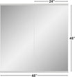 Ruomeng Home Gym Mirror, 48''x24''x2PCS Full Length, Large Frameless Body Mirror Tempered Glass for Gym, Workout, Yoga, Garage, Dance Studio