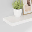 High Gloss White Floating Wall Shelf Set of 2, Honeycomb MDF and Metal Modern Display Shelves for Home Decor, Sturdy Storage Solution with High Weight Capacity for Living