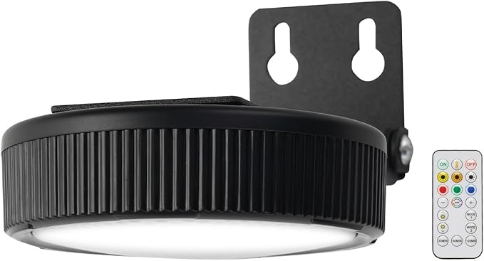 Battery Operated Picture Light, Puck Lights with Remote, Picture Lights for Wall, Picture Frame Lights with 20 Color Changing, Wireless Magnetic Art Light for Accent, Paintings-Black