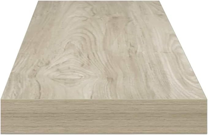 Set of 4 Oak Floating Wall Shelves, Honeycomb MDF with Metal Brackets, Modern Minimalist Design for Home Decor and Storage, 31.5x9.3 Inches, 22 lbs Capacity Each, Warm Oak