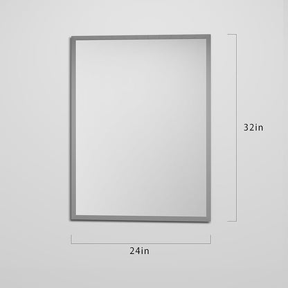 Rectangular Beveled Bathroom Mirrors, 24X32 inch Square Frameless Mirror, Rectangular Frameless Mirrors，Beveled Bathroom Mirror。