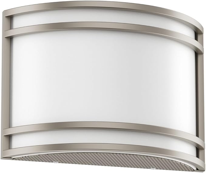 15W LED Indoor Wall Sconce, 3000K/4000K/5000K Color Temperature, Dimmable Modern Indoor Wall Mount Half Cylinder Light Fixture for Hallway Bedroom, Brushed Nickel