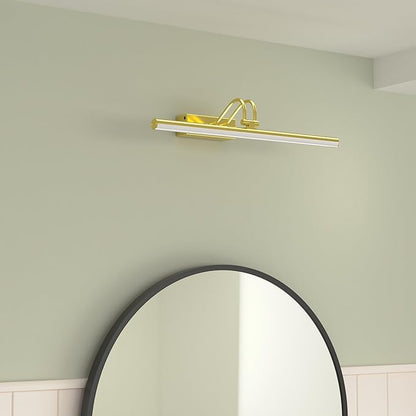 Picture Light,Picture Lights for Wall Cordless,20" Picture Lights with Timer and Dimmable,Battery Wall Lights for Display Gallery Painting Art Frame Portrait-Plated Gold