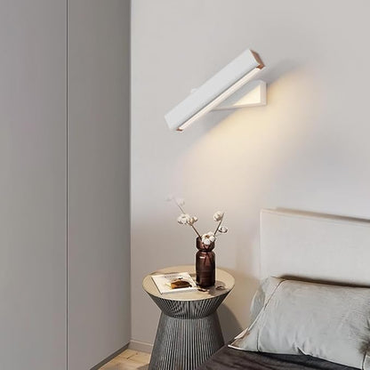 Linear Adjustable Wall Light Modern 4W LED Warm Light Wall Sconce Indoor 360° Rotation Wall Mounted Light Fixture, Aluminum Picture Lights for Gallery, Bedroom, Corridor (22cm/8.66")