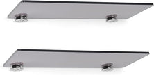 iobiotio Small Floating Shelves, 12 x 4'' Shelves for Wall, Decorative Floating Shelves for Home Office, Wall Mounted Rack, Clear Black, 2 Pcs