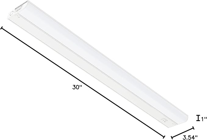GETINLIGHT Inlight 30-inch Hardwired Only LED Under Cabinet Lighting, Soft White(3000K), Dimmable, Matte White Finished, ETL Listed, IN-0201-14-WH