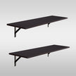 DINZI LVJ Long Wall Shelves, 39.4Inch Wall Mounted Shelves Set of 2, Extra Large Wall Storage Ledges with Sturdy Metal Brackets for Living Room, Bathroom, Bedroom, Kitchen, Espresso