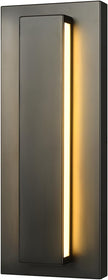 GLOBE Electric 60000172 15W LED Integrated Outdoor Wall Sconce, Matte Black, Frosted Acrylic, 600 Lumens, 2700 Kelvin, 90 CRI