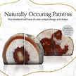 Nature's Decorations Agate Bookends - A Quality Brown Geode with Non-Skid Rubber Bumpers for Shelves, Office, Home Decor - Heavy Duty Cool Crystal Stone (3-4 LB)