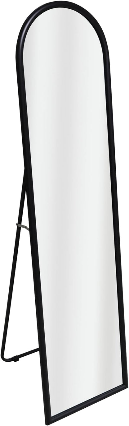 Americanflat 15x59 Arched Mirror with Stand- Large Hanging Mirrors with Durable Frame - Modern Mirror for Bathroom, Bedroom, Living Room - Mirrors for Wall Display and Home Decor - Black