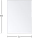 Frameless Bathroom Mirror for Wall, Rectangle Beveled Edge Mirror for Over Sink, Tempered Glass, Shatterproof, Hangs Horizontally or Vertically for Living Room, Entryway, Restroom, 32