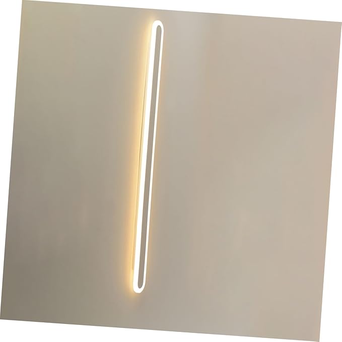 Uonlytech Chic Minimalist LED Wall Light White Frame Warm Glow Elegant Bedroom Night Lamp for Living Room Stairway Hallway Decoration Easy to Install Indoor Aisle Lighting Fixture
