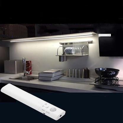 9.8ft Under Cabinet Lighting Motion Led Strip Closet Lights Battery Powered Basement Trunk Counter Bed Stair Light for Bedroom Kitchen Indoor Nature White 4000K