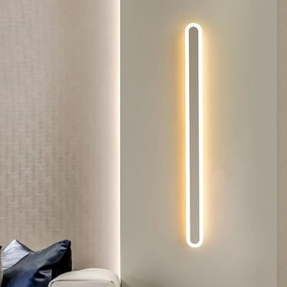 Minimalist LED Wall Lamp Warm Light Bedroom Backdrop Sconce for Living Stairway Corridor Energy-Saving Modern Wall Light Fixture Easy Installation
