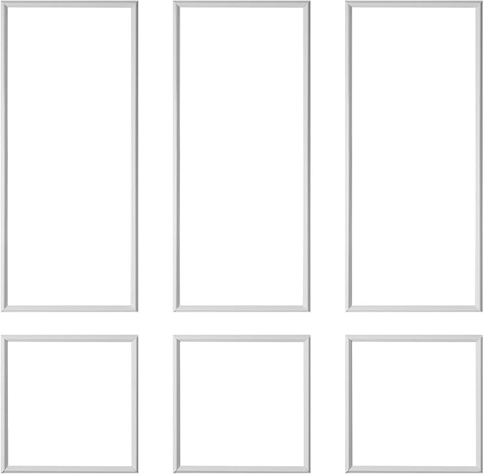 VEVOR Wall Molding 3 Pack, Wainscoting Panels Kit, Lightweight Paintable Polystyrene, Easy to Install, Waterproof Accent Wide Profile Trim for Interior Living Room, Bedroom,White (24x54 + 24x24 in)