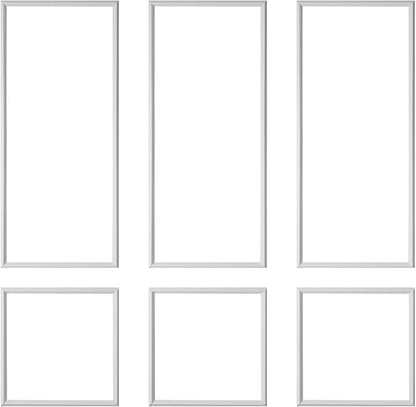 VEVOR Wall Molding 3 Pack, Wainscoting Panels Kit, Lightweight Paintable Polystyrene, Easy to Install, Waterproof Accent Wide Profile Trim for Interior Living Room, Bedroom,White (24x54 + 24x24 in)