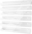 6 Pack Nail Polish Wall Rack 15 Inch 6 Pack Acrylic Floating Shelves Kids Bookshelf Tattoo Ink Essential Oils Figurine Display Shelf Spice Rack for Salons Retailers Home (White)