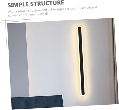 DOITOOL Minimalist LED Wall Light with Black Frame Warm Glow Corridor Pendant for Bedroom Bedside Living and Stairway Decoration Easy Installation Modern Wall Lamp