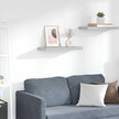 Concrete Grey Honeycomb MDF and Metal Wall Shelf, Modern Floating Shelf for Living Room and Home Office, 4-Piece Set for Stylish Storage and Display