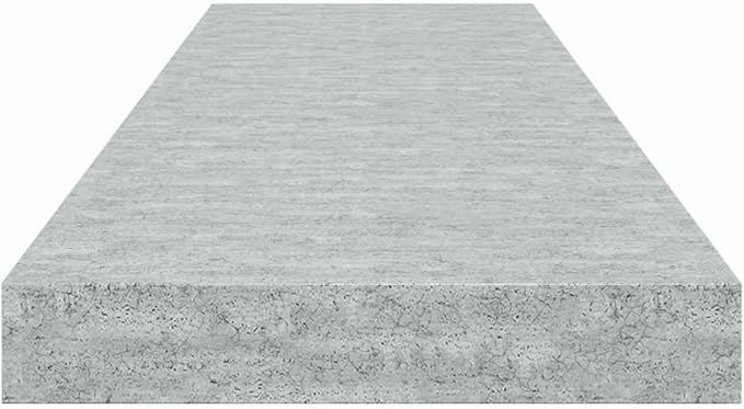 Concrete Grey Floating Wall Shelf with Honeycomb MDF and Metal Frame, 31.5 x 9.3 x 1.5 Inches, Modern Minimalist Shelf for Home Office Decor, Invisible Mounting, Sturdy