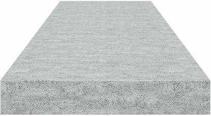Concrete Grey Floating Wall Shelf with Honeycomb MDF and Metal Frame, 31.5 x 9.3 x 1.5 Inches, Modern Minimalist Shelf for Home Office Decor, Invisible Mounting, Sturdy