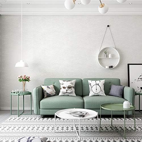 Cohoo Home Silk White Wallpaper Peel and Stick Contact Paper White Textured Contact Paper for Cabinets Self Adhesive Removable Wallpaper for Bedroom Wall Sticky Waterproof Shelf Liner 15.7inW 393inL