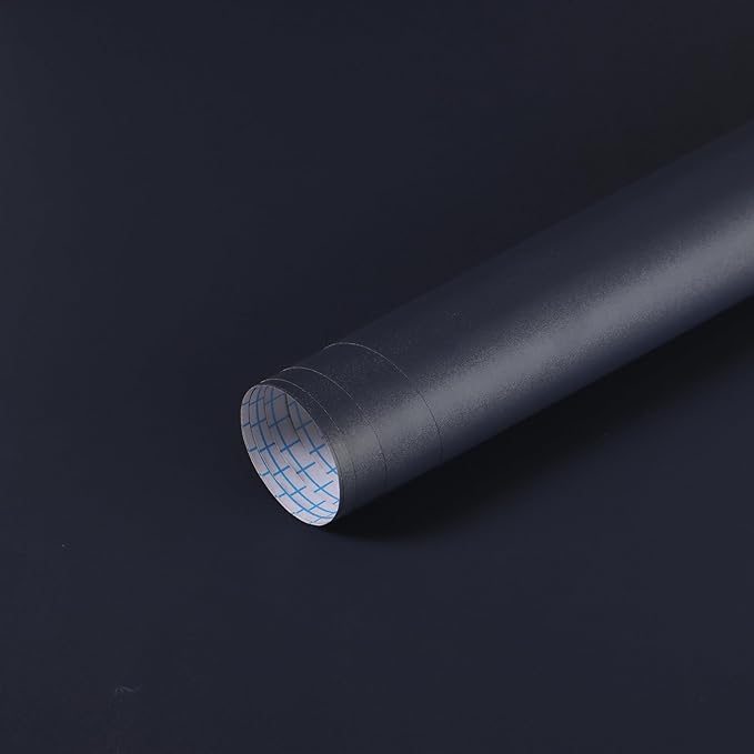 Blue Wallpaper Peel and Stick Dark Blue Wallpaper for Bedroom Bathroom Self Adhesive Removable Wallpaper Navy Blue Contact Paper for Cabinet Kitchen Room Wall Decor Vinyl Upgraded 17.3" x 394"