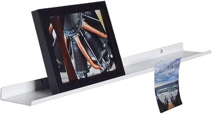 Floating Ledge, Photo Shelf, Art Ledge - Very Durable and Made in The USA (White, 24")