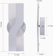 Kawell 12W Minimalist LED Wall Light 1%-100% Dimming Modern Wall Sconce Hardwired Indoor Wall Lamp Square for Bedside Hallway Study Kitchen, White 3000K
