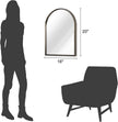 Arched Mirrors for Wall, Brushed Metal Frame Mirror, Arch Bathroom Vanity Mirror for Living Room Bedroom Mantel Entryway Hallways Home Decor Aluminum Alloy Frame 20