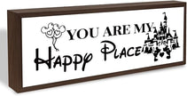 You are My Happy Place Sign, Inspirational Wood Sign, Romantic Home Decor, Master Bedroom Decors, Desk Decor Art, Farmhouse Shelves Decoration, Gift for Him Her
