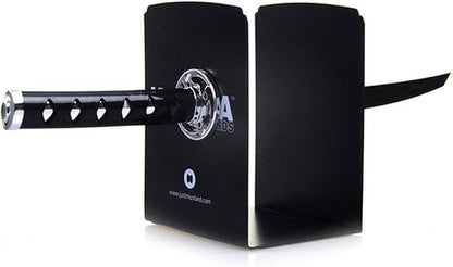 Book Ends Decorative, Modern Metal Funny Unique Black DVD Bookends for Shelves, Katana Book Stopper Holder for Office Home, Desk Gifts Book Stands for Men and Book Lovers