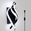 Modern LED Plug in Wall Sconce, 21W Black Indoor Wall Lights with Plug and Switch, Wall Lamps for Living Room, Bedroom, Hallway, Stairway, 6500K Wall Mounted Light