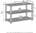 Furinno Turn-S-Tube Storage Shelves Set of 2, 3-Tier Stackable Standing Shelf, Open Corner Shelf, for Organization and Storage, Living Room, Garage, Home Office, Dark Cherry