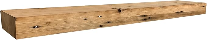 Modern Timber Craft Reclaimed Wood Floating Wall Shelf | Solid Rustic American Barnwood, Floating Shelf Brackets | 2.75
